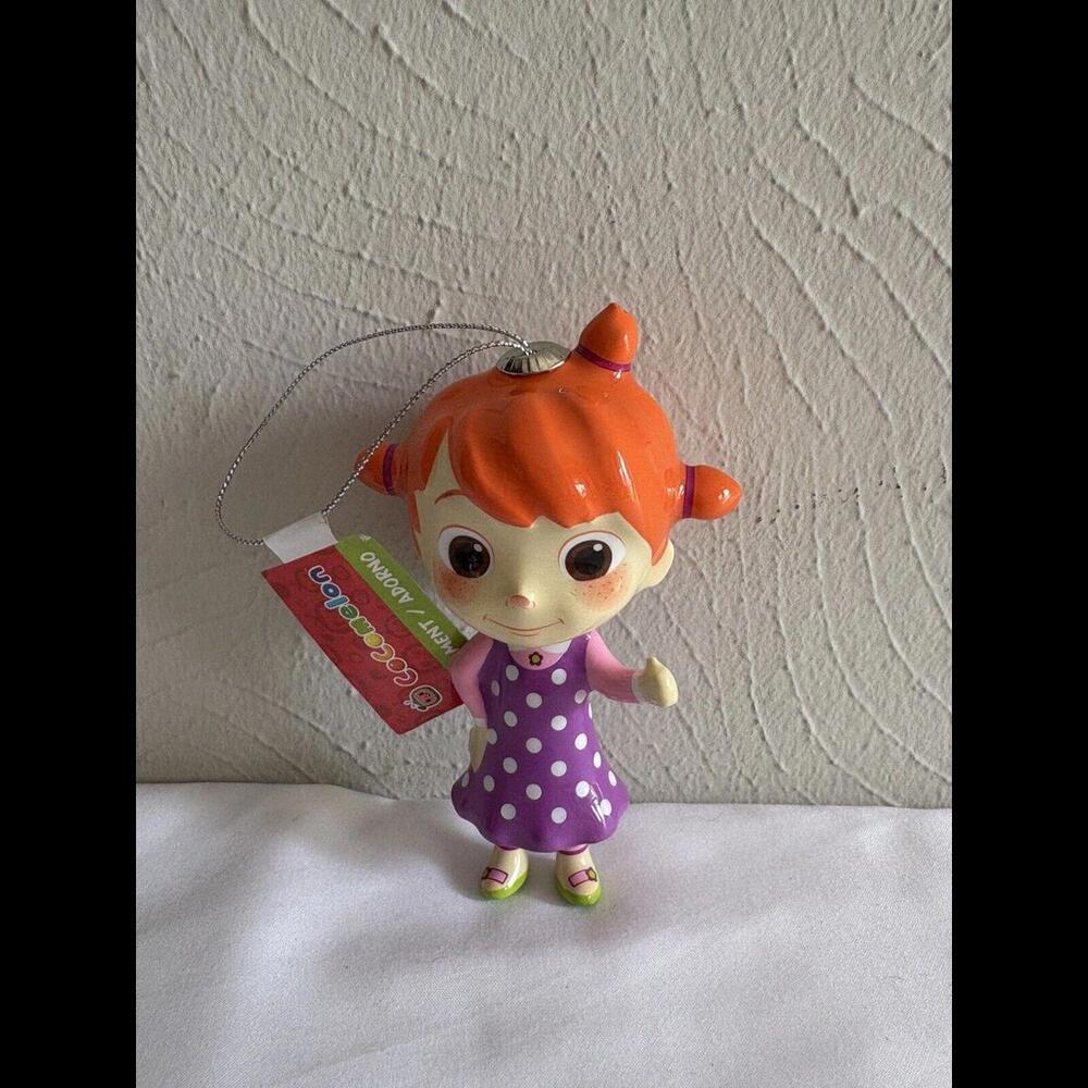NEW NWT Cocomelon Yoyo Little Girl Christmas Tree Decoupage Holiday Ornament